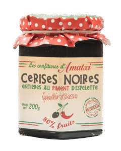 confiture cerise et piment d’Espelette